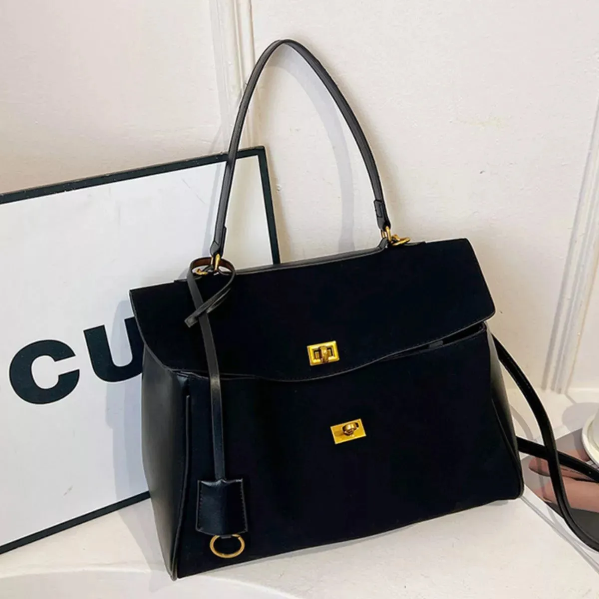 Solid Color Flap Crossbody Bag sold by Unique Kulture product image thumbnail 2