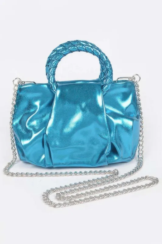 Metallic Top Handle Crossbody Bag sold by Unique Kulture