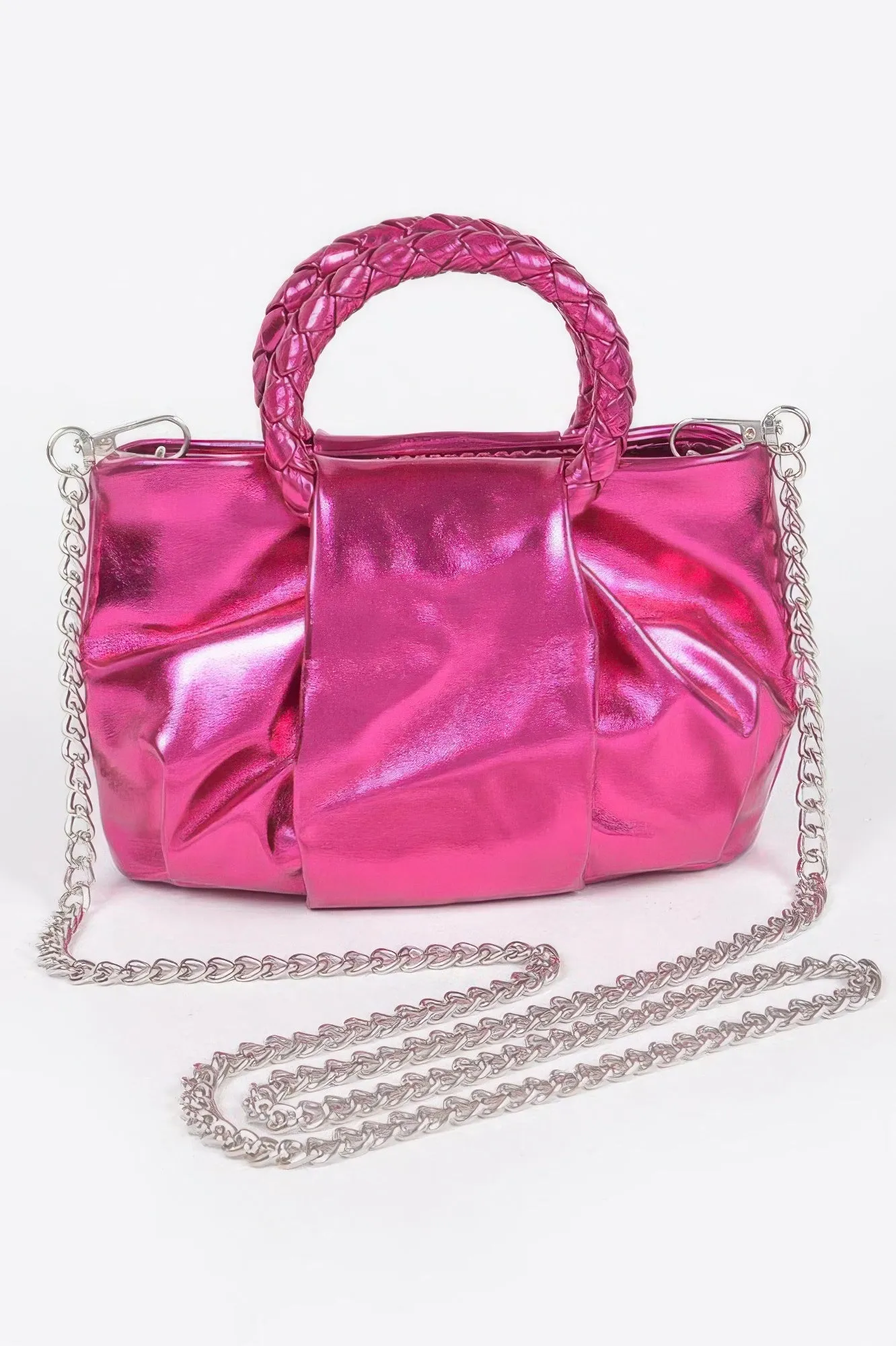 Metallic Top Handle Crossbody Bag sold by Unique Kulture product image thumbnail 5