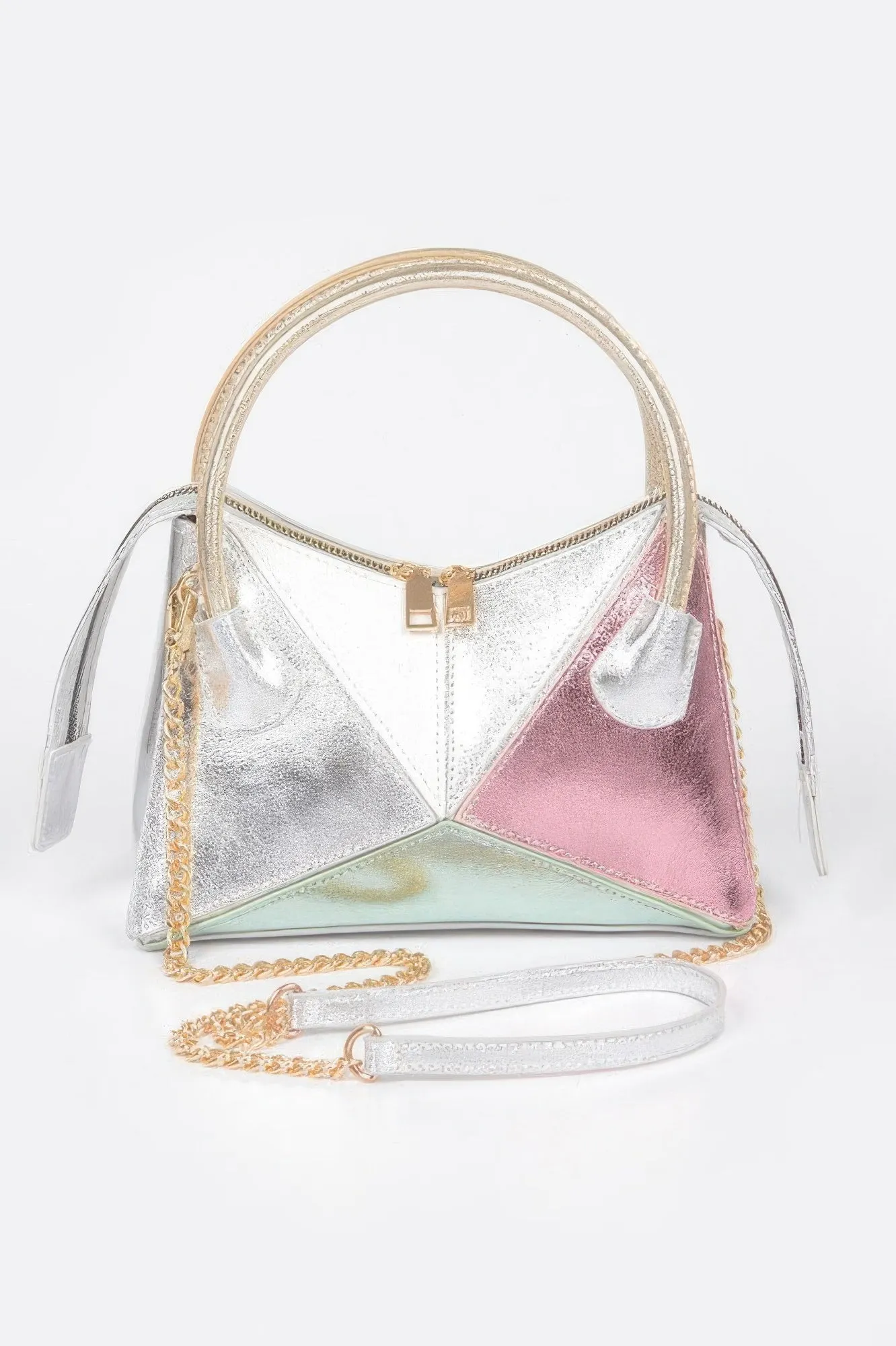Metallic Multi Color Top Handle Bag sold by Unique Kulture product image thumbnail 3