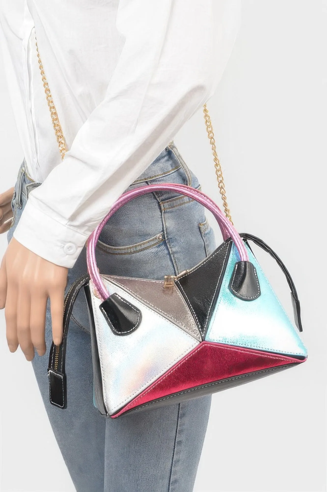Metallic Multi Color Top Handle Bag sold by Unique Kulture product image thumbnail 2