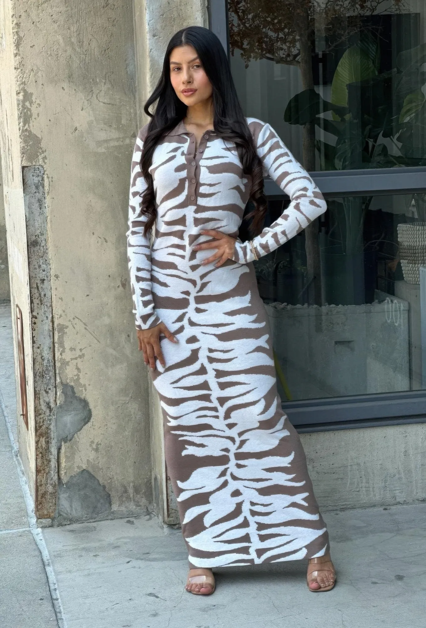 Animal Print Sweater Dress Body Con sold by Unique Kulture product image thumbnail 2