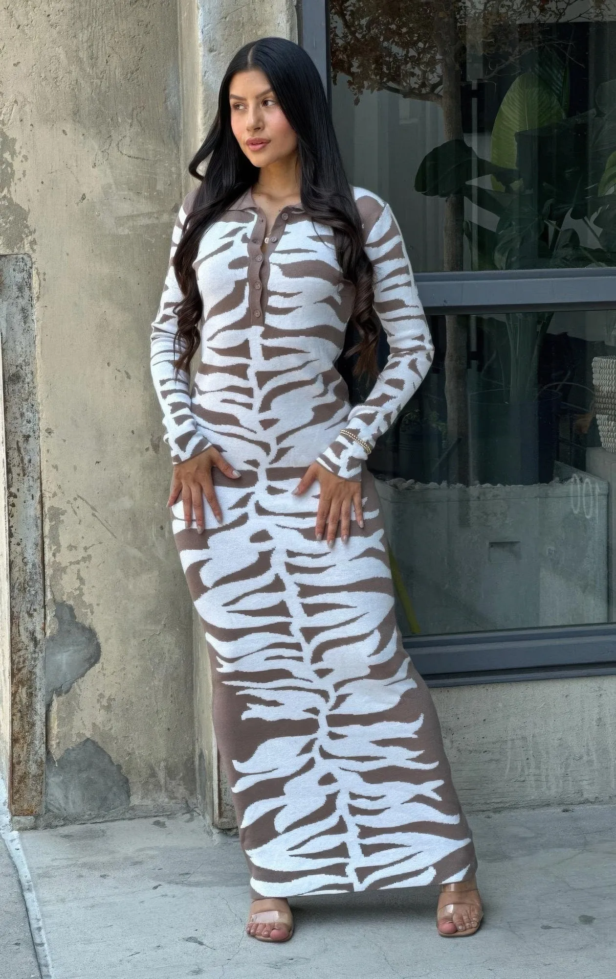 Animal Print Sweater Dress Body Con sold by Unique Kulture product image thumbnail 3