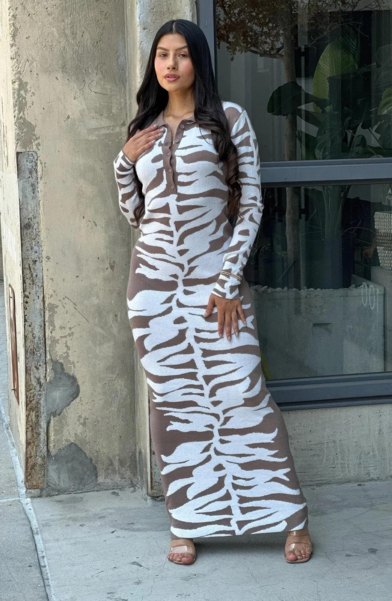 Animal Print Sweater Dress Body Con sold by Unique Kulture product image thumbnail 4