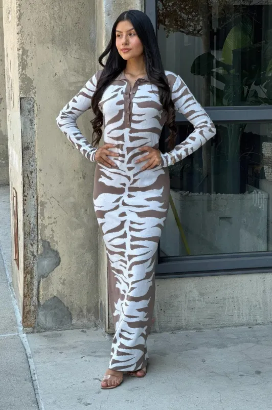 Animal Print Sweater Dress Body Con made by Unique Kulture
