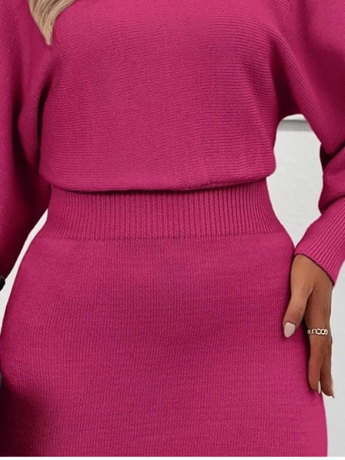 Lantern Sleeve Bodycon Sweater Dress sold by Unique Kulture product image thumbnail 3