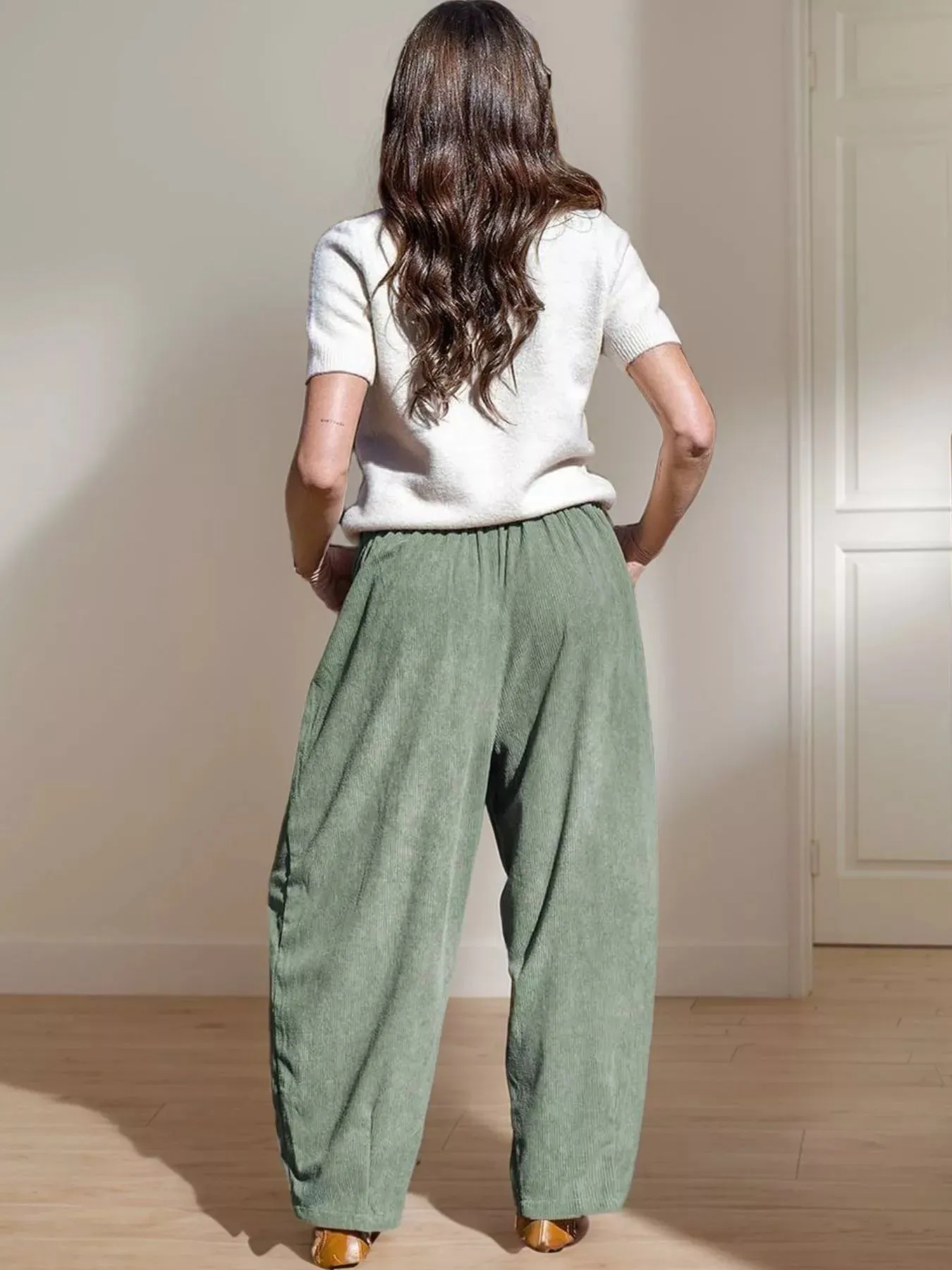 Casual Corduroy Wide Leg Pants with Pockets sold by Unique Kulture product image thumbnail 5
