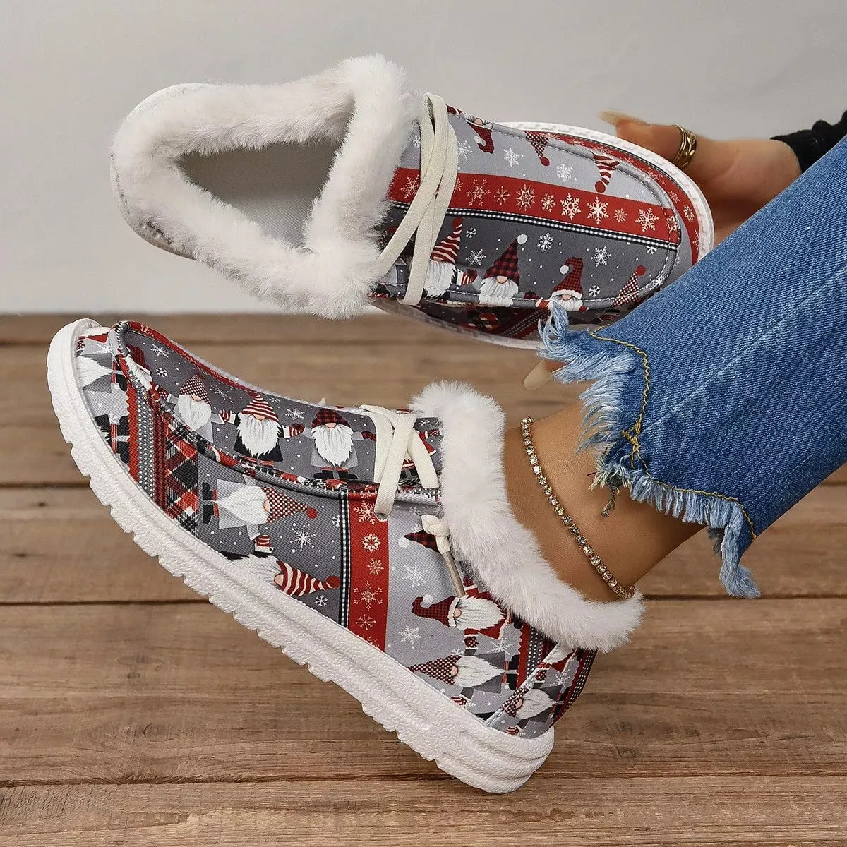 Christmas Round Toe Loafers sold by Unique Kulture product image thumbnail 4