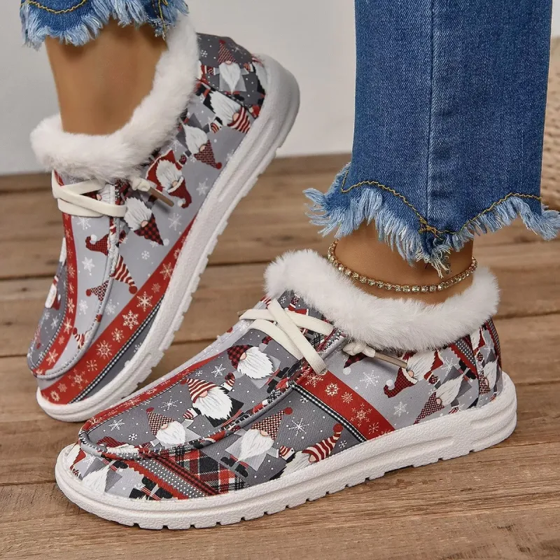 Christmas Round Toe Loafers made by Unique Kulture