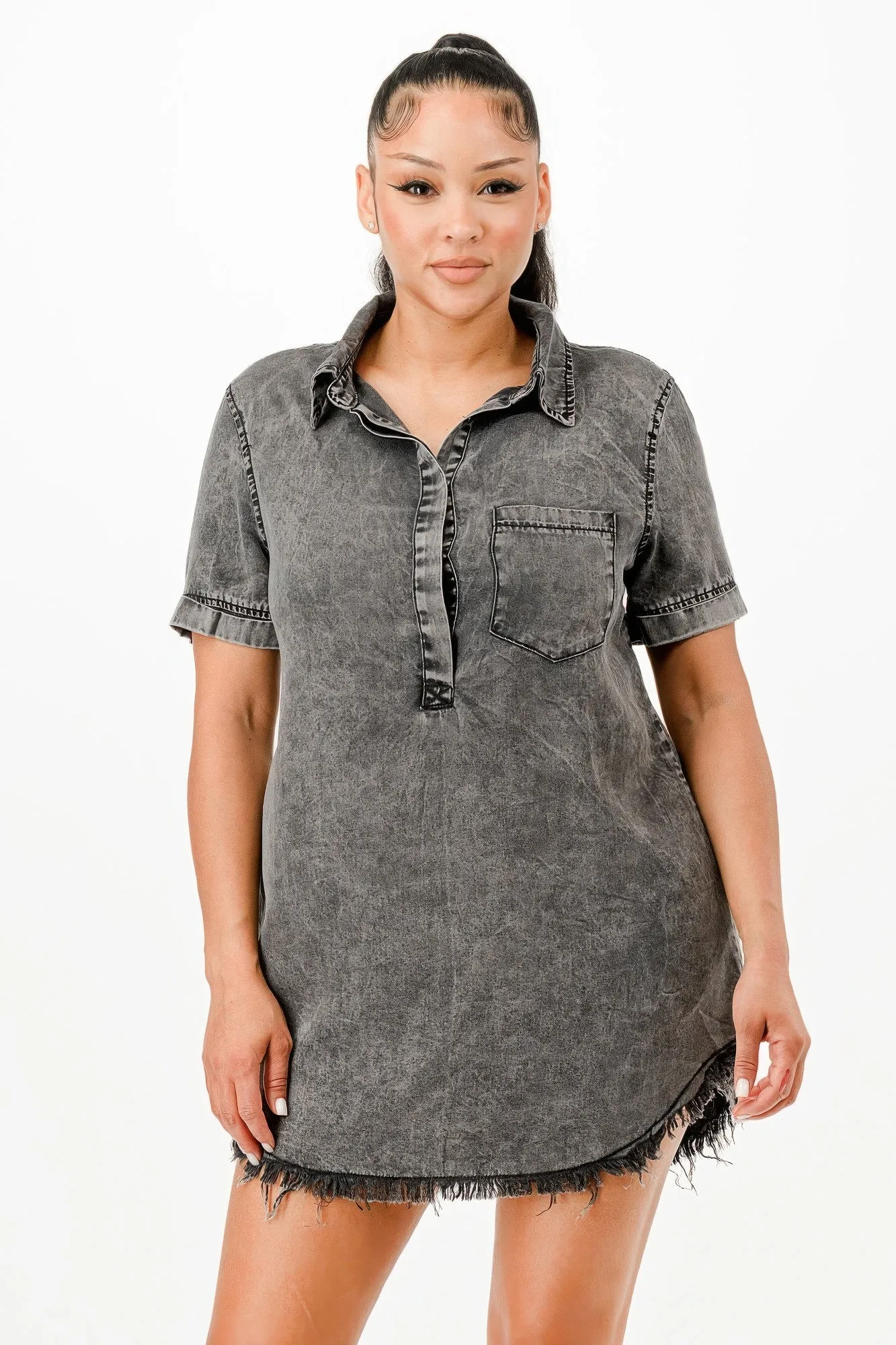 Washed Denim Dress sold by Unique Kulture product image thumbnail 4
