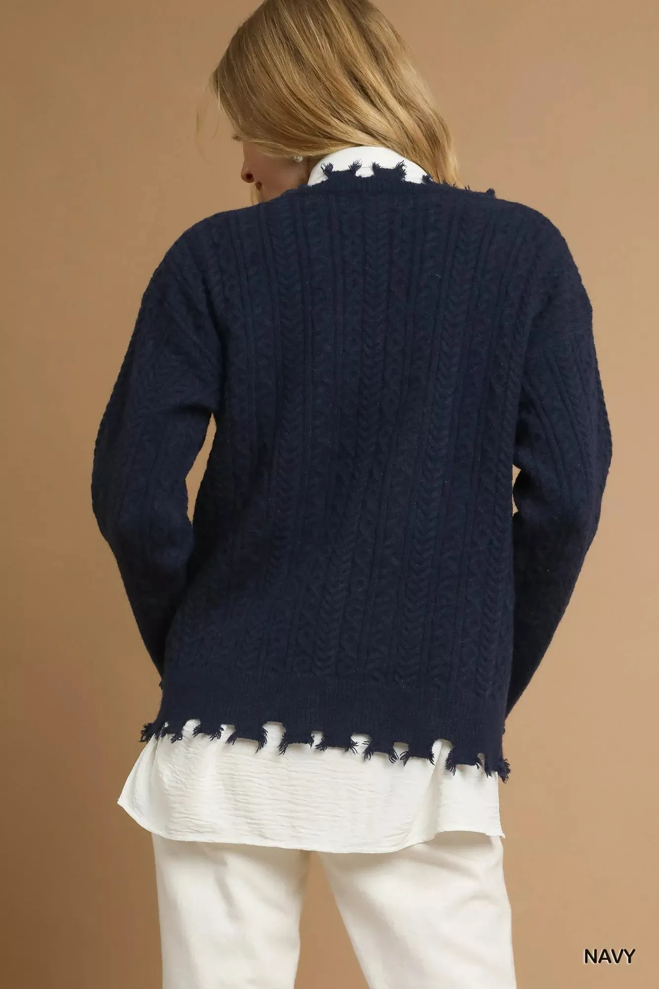 Umgee Distressed American Flag Sweater sold by Unique Kulture product image thumbnail 5