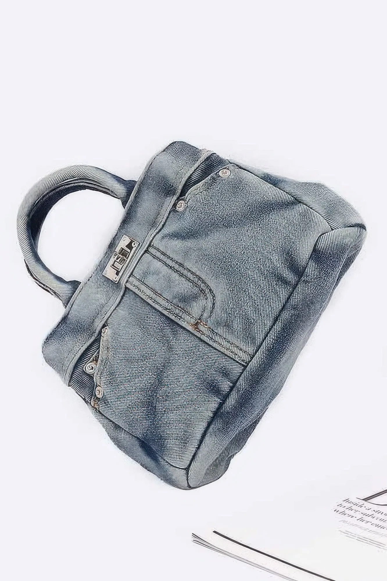 Denim Crossbody Bag sold by Unique Kulture product image thumbnail 3