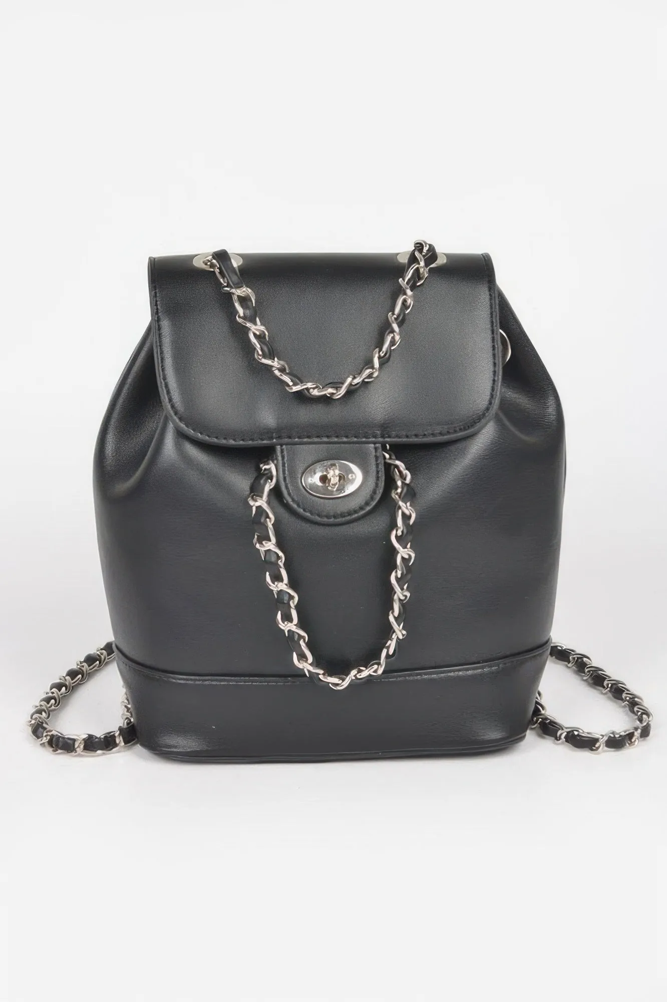 Faux Leather Flap Backpack sold by Unique Kulture