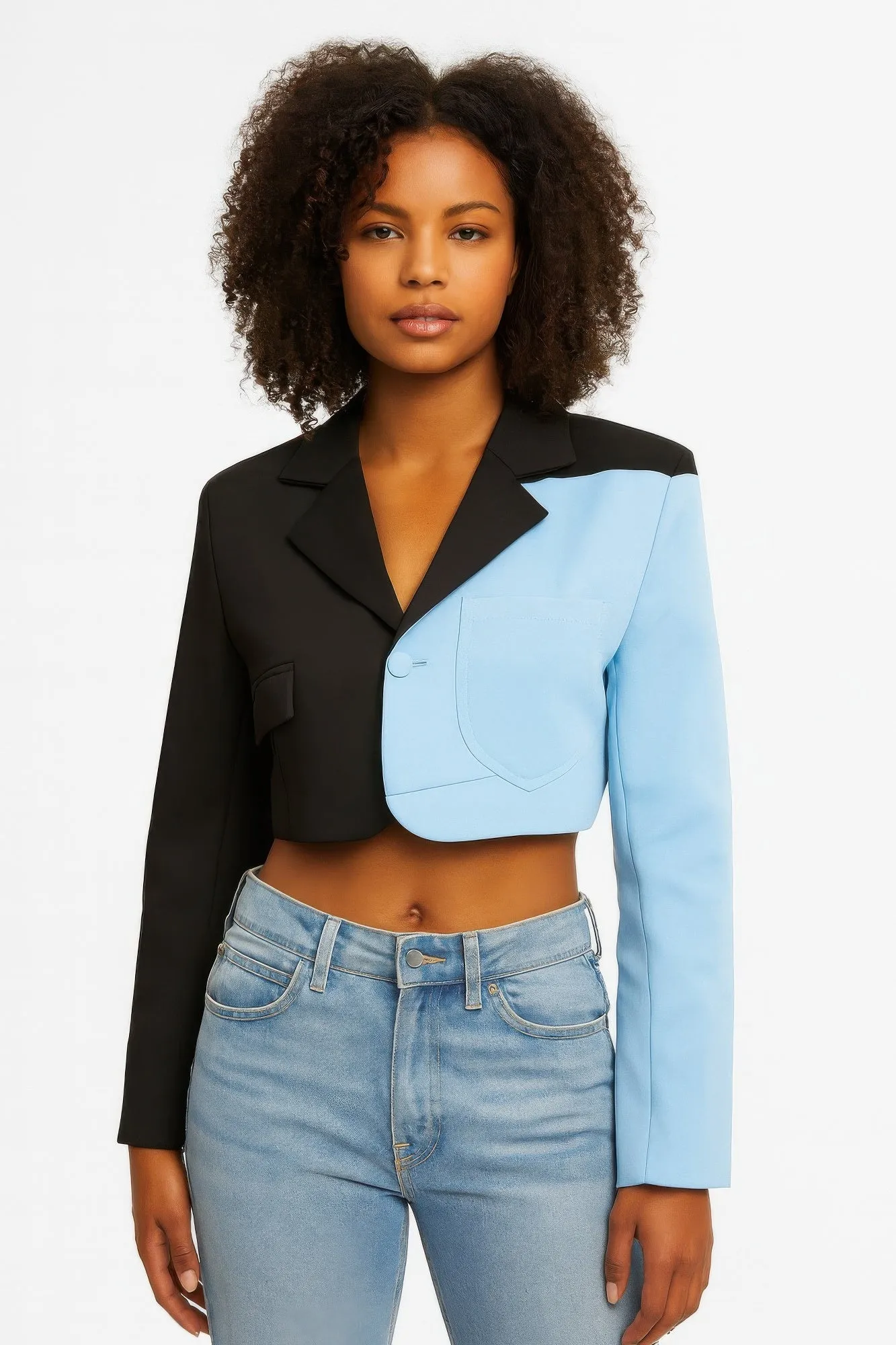 Short Color Block Blazer sold by Unique Kulture product image thumbnail 2