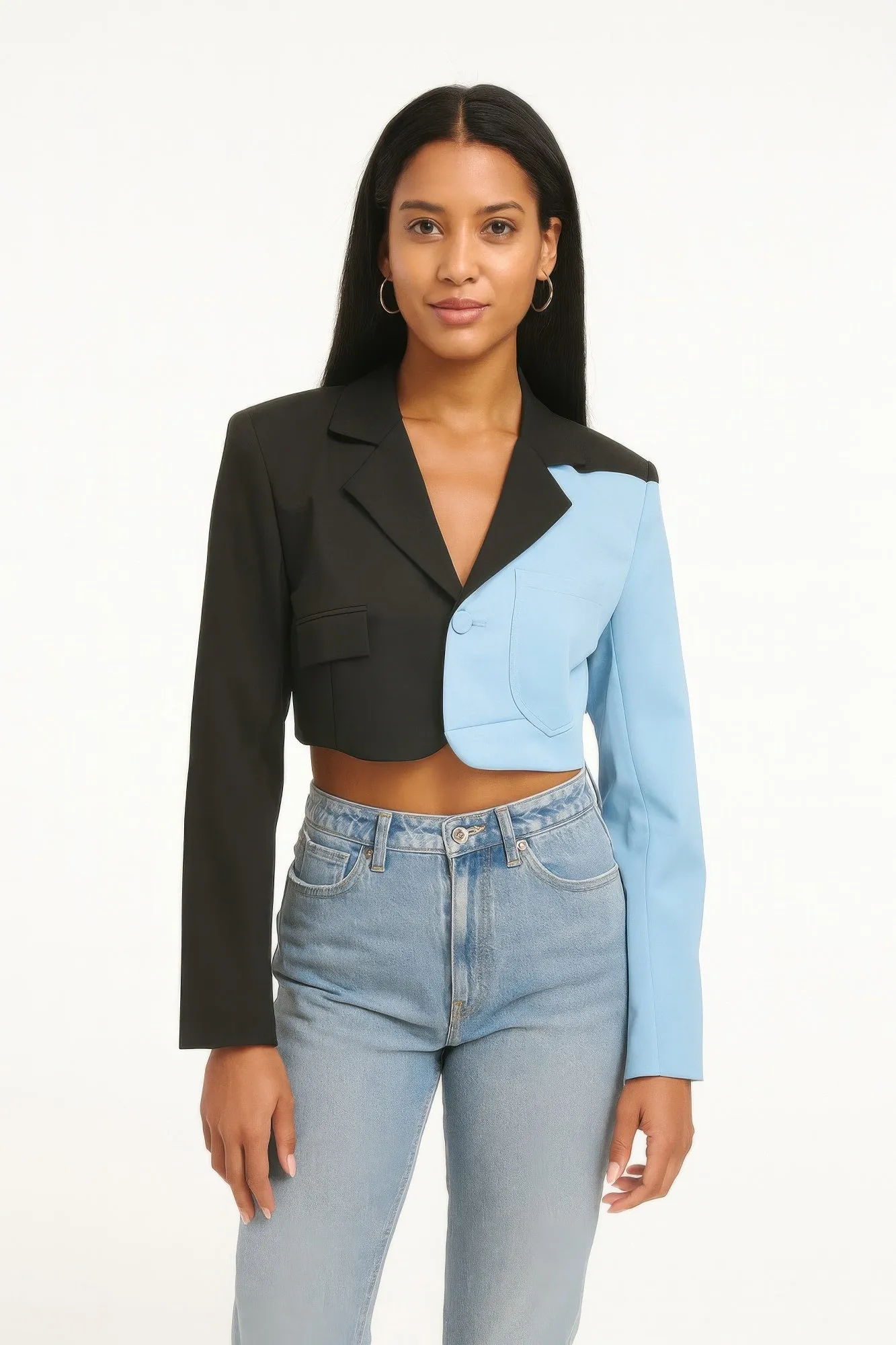 Short Color Block Blazer sold by Unique Kulture product image thumbnail 3