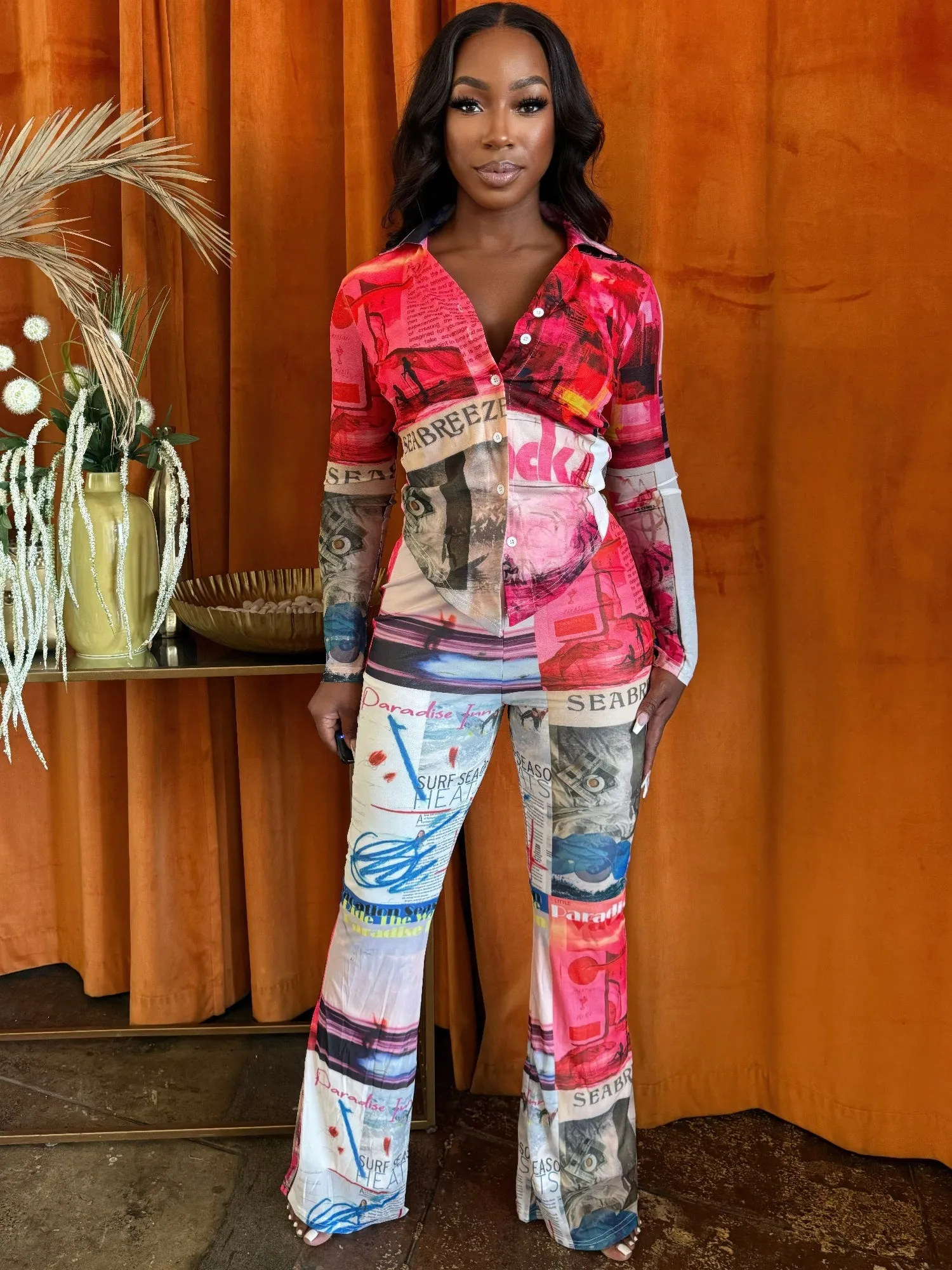 Paradise Inn Pants Set sold by Unique Kulture