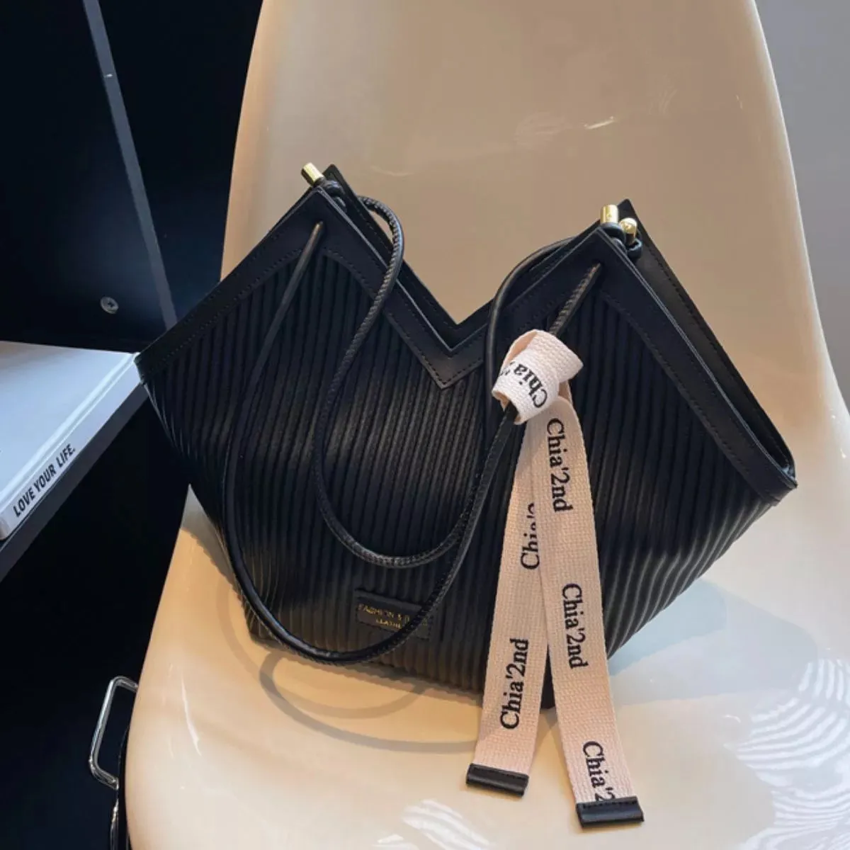 Leather Textured Shoulder Bag sold by Unique Kulture product image thumbnail 2