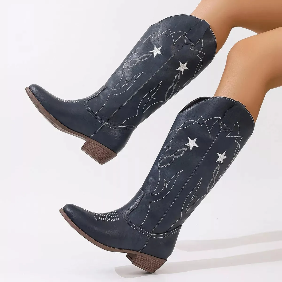Western Star Embroidered Cowboy Boots sold by Unique Kulture product image thumbnail 4