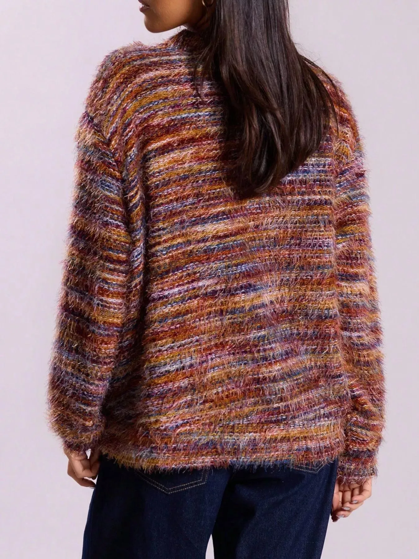 Chunky Knit V-Neck Button-Up Cardigan sold by Unique Kulture product image thumbnail 4