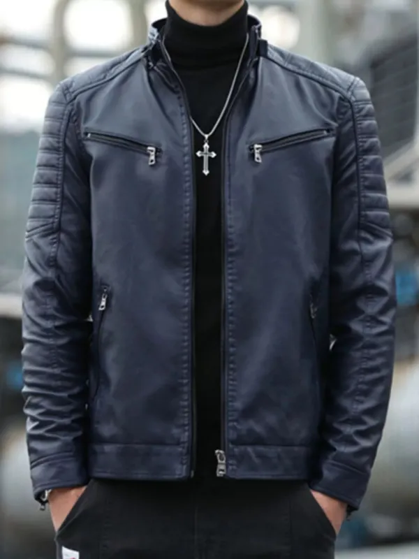 Men's Plus Size Zip Up Long Sleeve Jacket sold by Unique Kulture