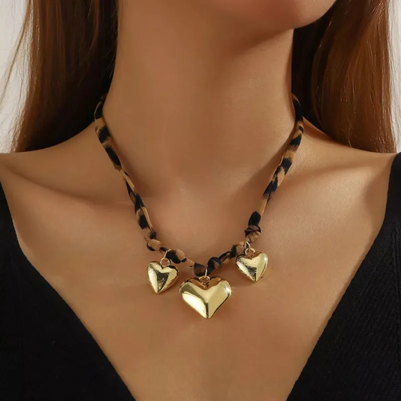 Leopard 18K Gold-Plated Heart Necklace sold by Unique Kulture
