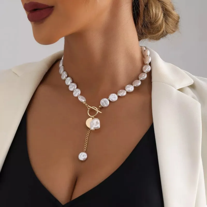 18K Gold-Plated Pearl Drop Necklace sold by Unique Kulture