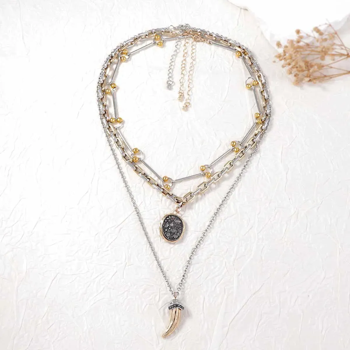3 Piece Stainless Steel Pendant Necklace sold by Unique Kulture product image thumbnail 2