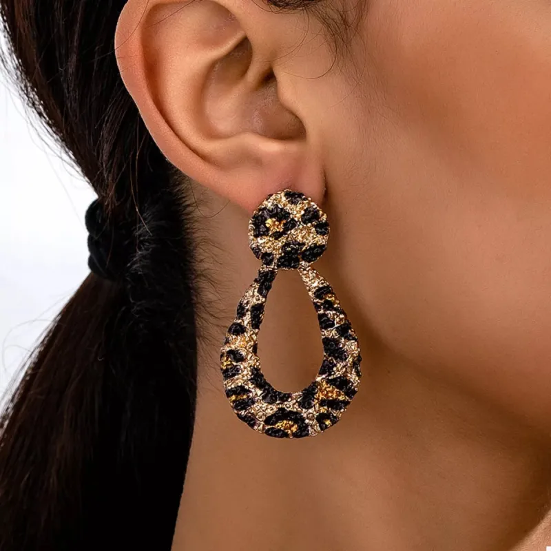 18K Gold-Plated Leopard Dangle Earrings sold by Unique Kulture