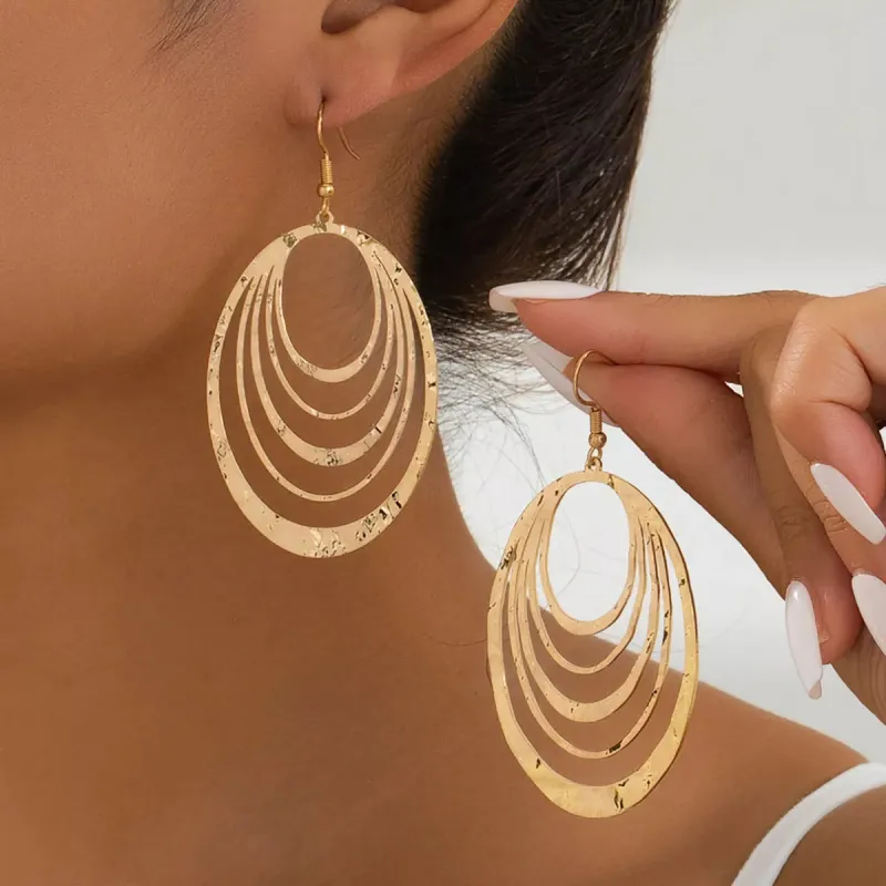 18K Gold-Plated Layered Hoop Earrings sold by Unique Kulture
