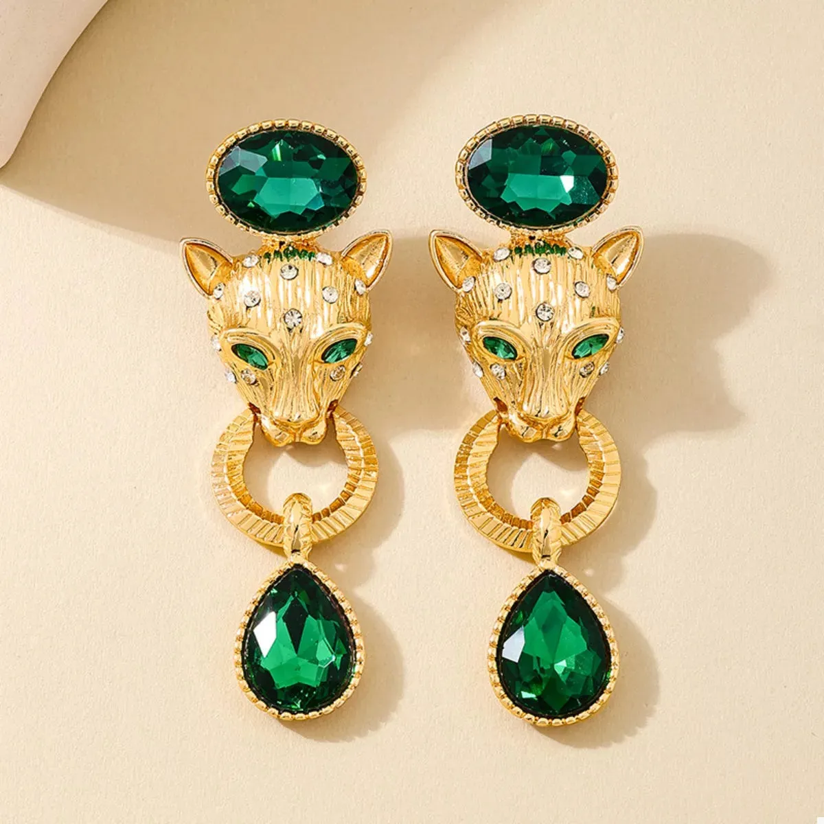 18K Gold-Plated Leopard Teardrop Earrings sold by Unique Kulture product image thumbnail 3