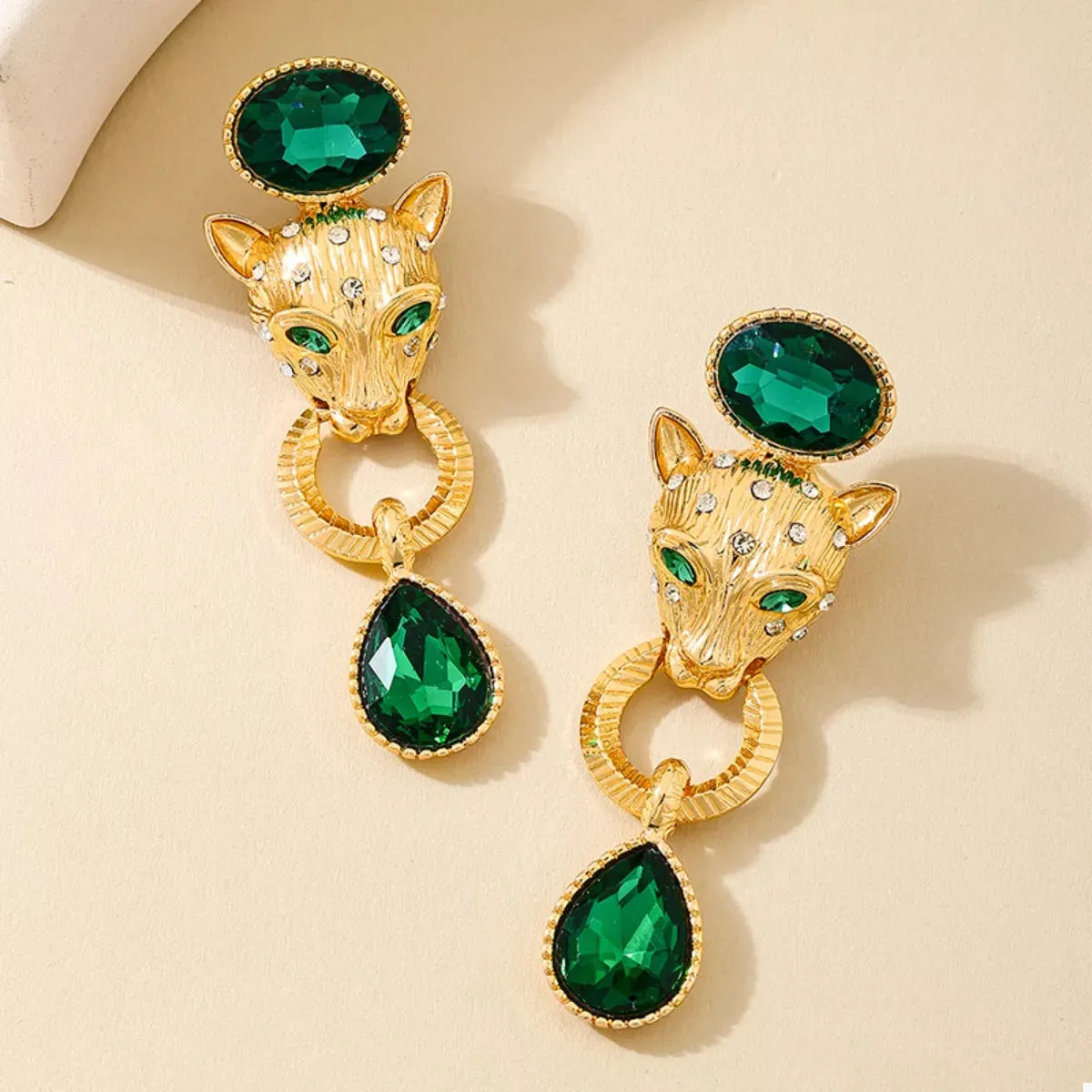 18K Gold-Plated Leopard Teardrop Earrings sold by Unique Kulture product image thumbnail 4