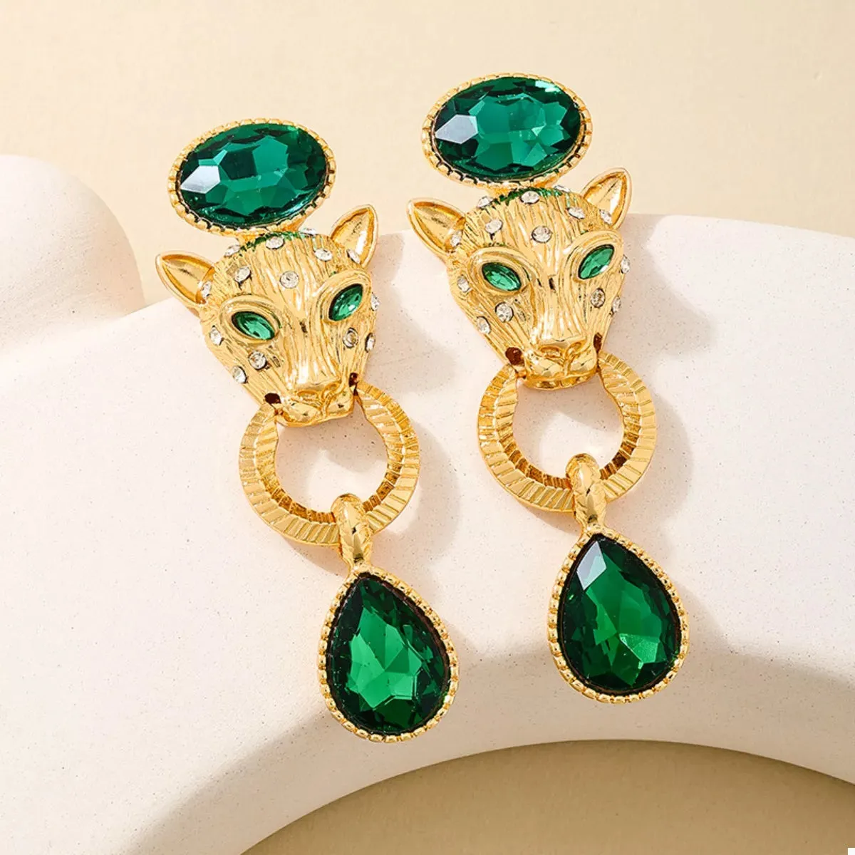 18K Gold-Plated Leopard Teardrop Earrings sold by Unique Kulture product image thumbnail 2