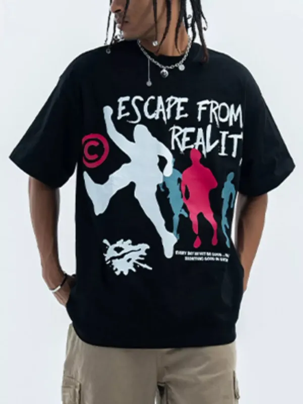 Men's Graphic Round Neck Short Sleeve T-Shirt made by Trendsi