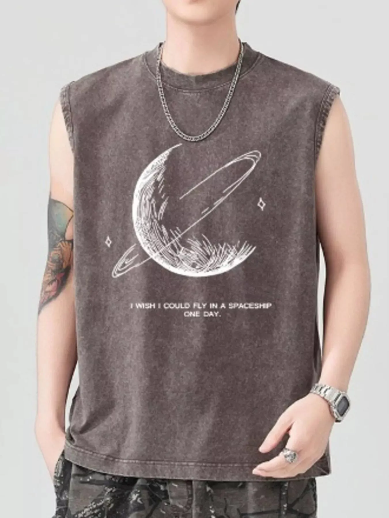 Men's Graphic Round Neck Tank sold by Unique Kulture product image thumbnail 5