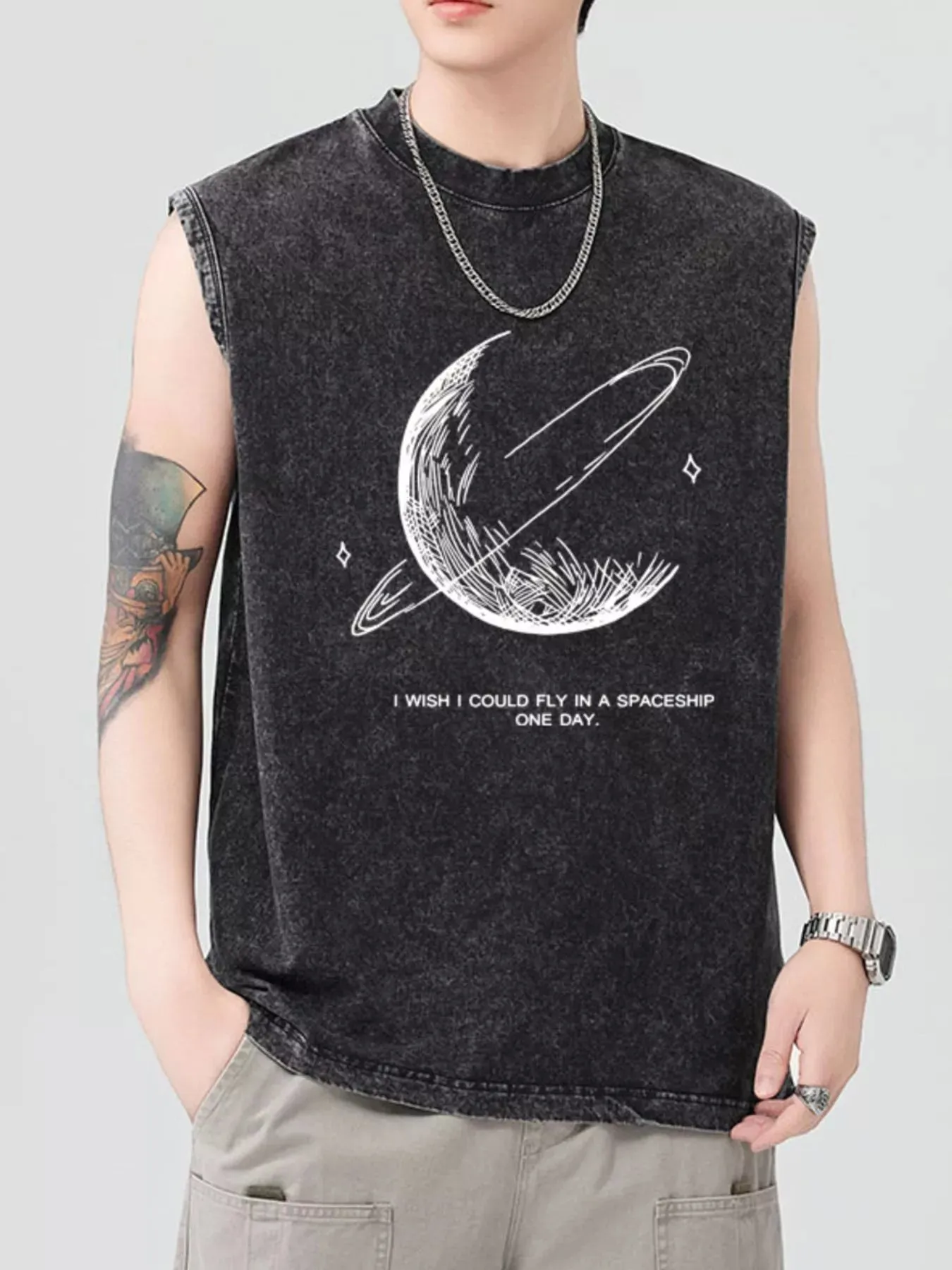 Men's Graphic Round Neck Tank sold by Unique Kulture