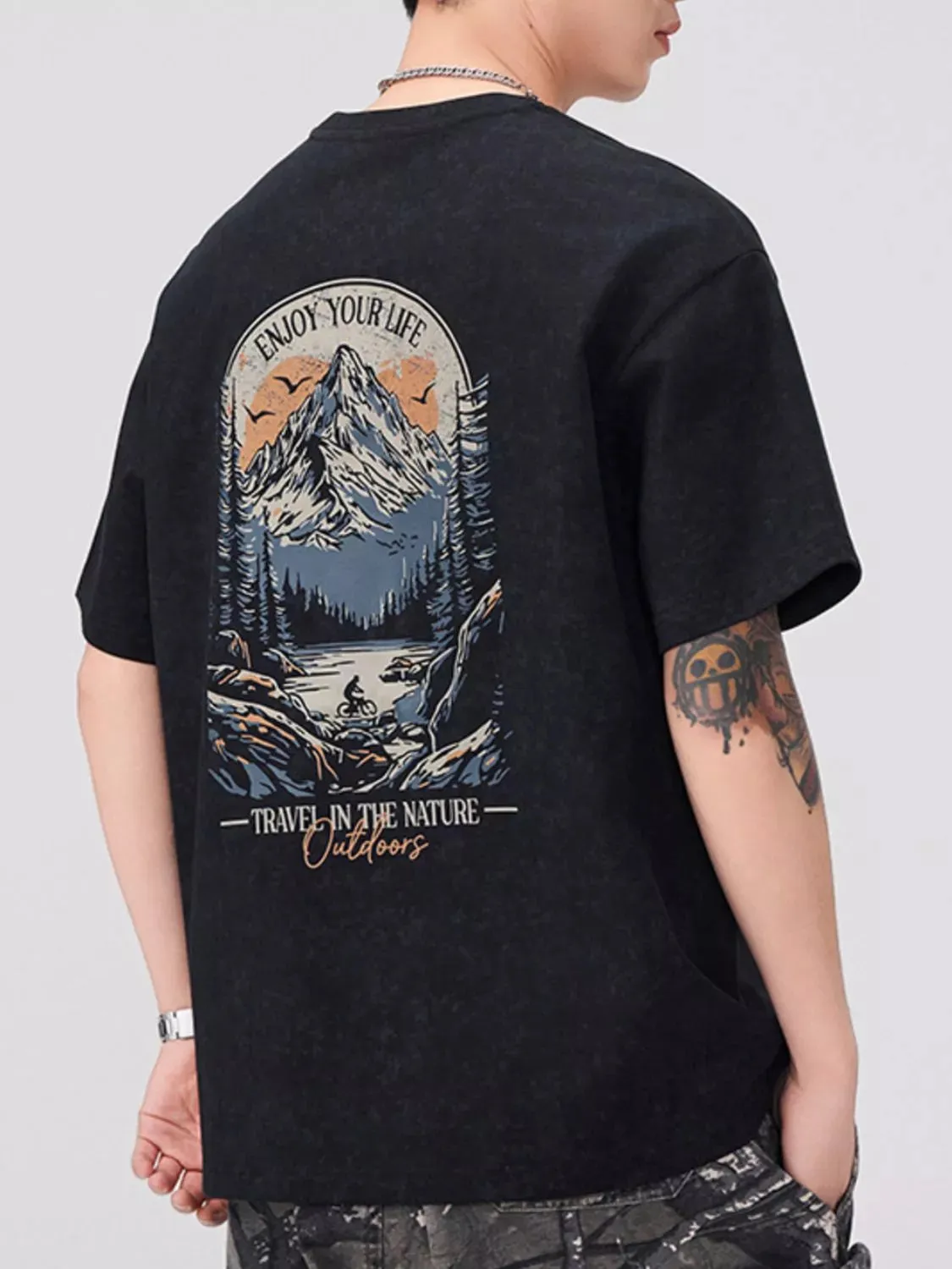 Men's Graphic Round Neck Short Sleeve T-Shirt sold by Unique Kulture