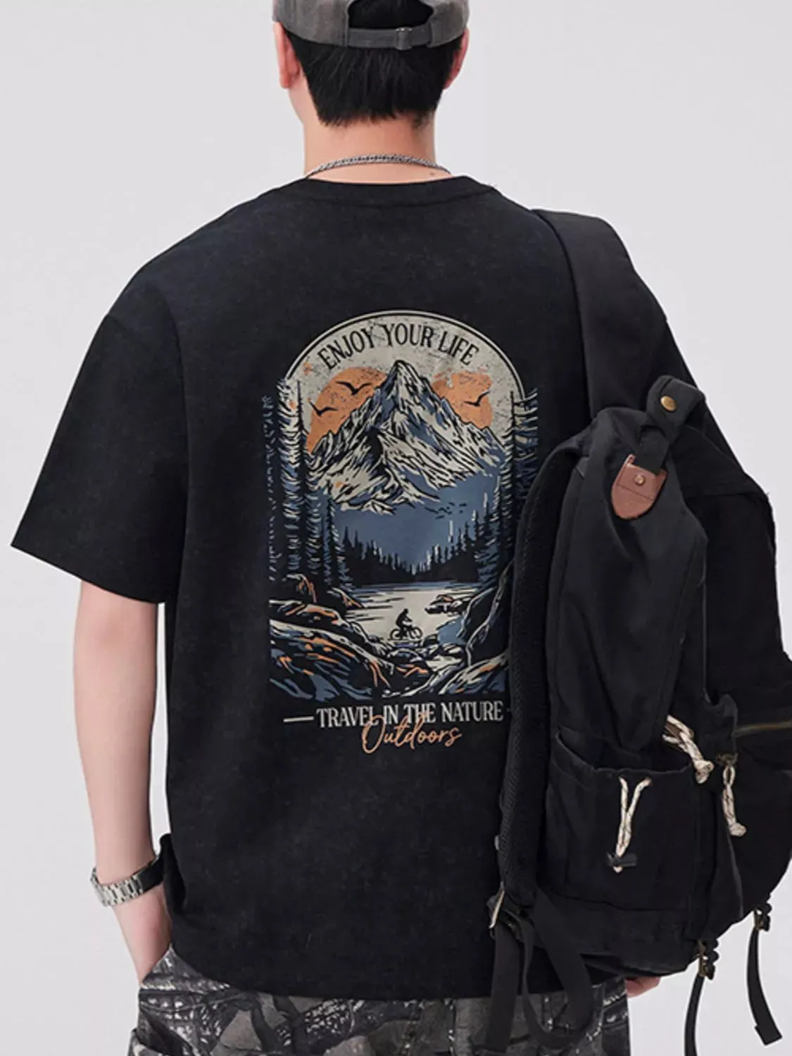 Men's Graphic Round Neck Short Sleeve T-Shirt sold by Unique Kulture product image thumbnail 2