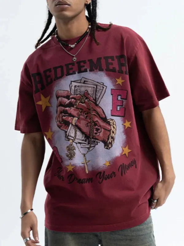 Men's Graphic Round Neck Short Sleeve T-Shirt sold by Unique Kulture