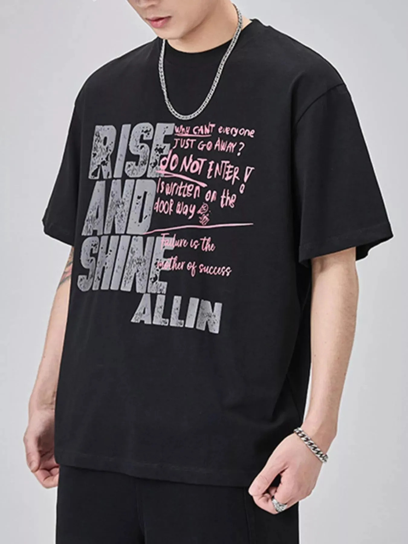 Men's Plus Size Graphic Round Neck Short Sleeve T-Shirt sold by Unique Kulture product image thumbnail 2