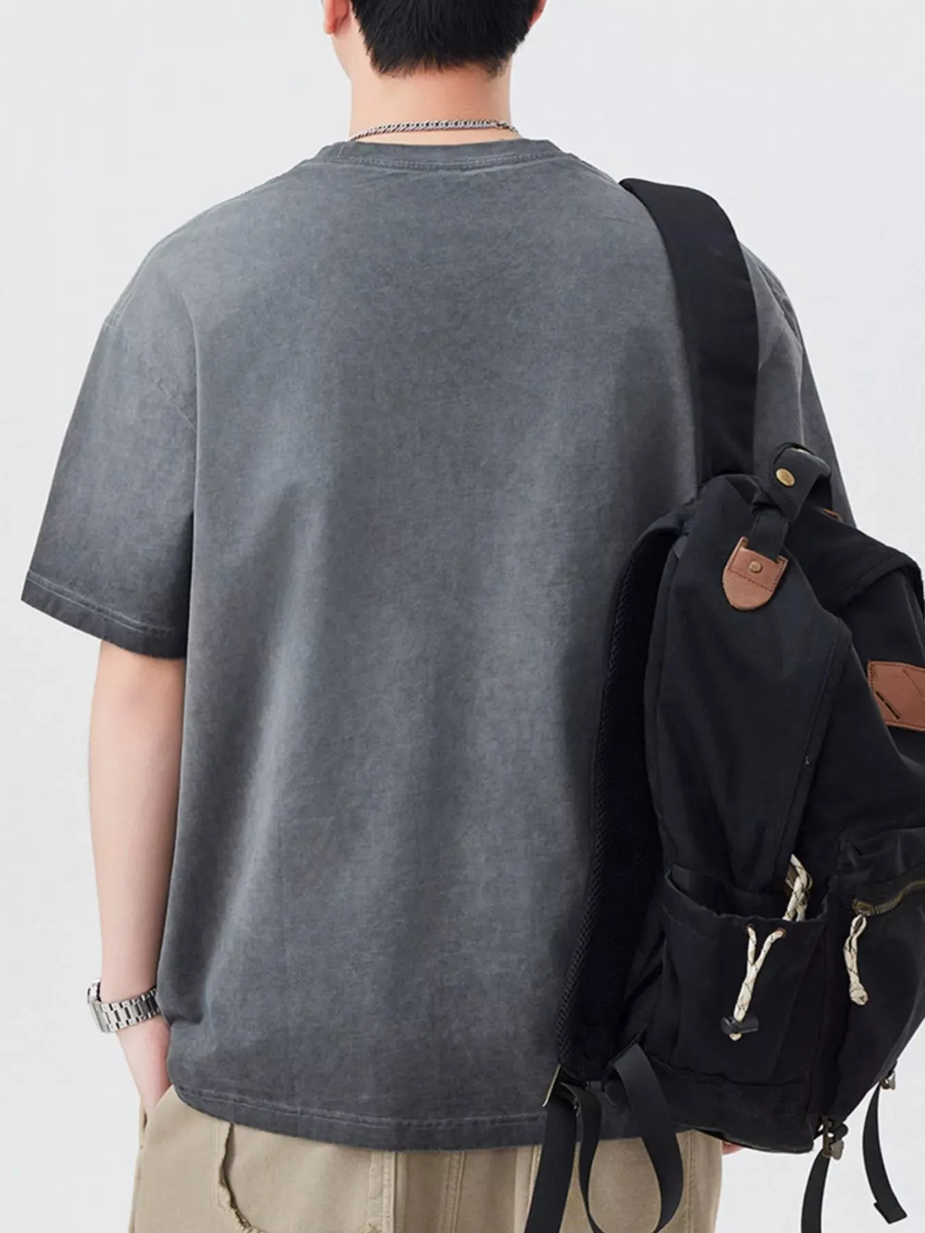 Men's Plus Size Letter Round Neck Short Sleeve T-Shirt sold by Unique Kulture product image thumbnail 3