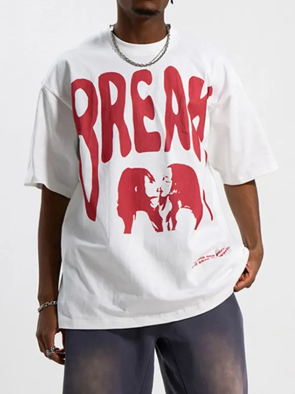 Men's Oversized Graphic Round Neck T-Shirt sold by Unique Kulture