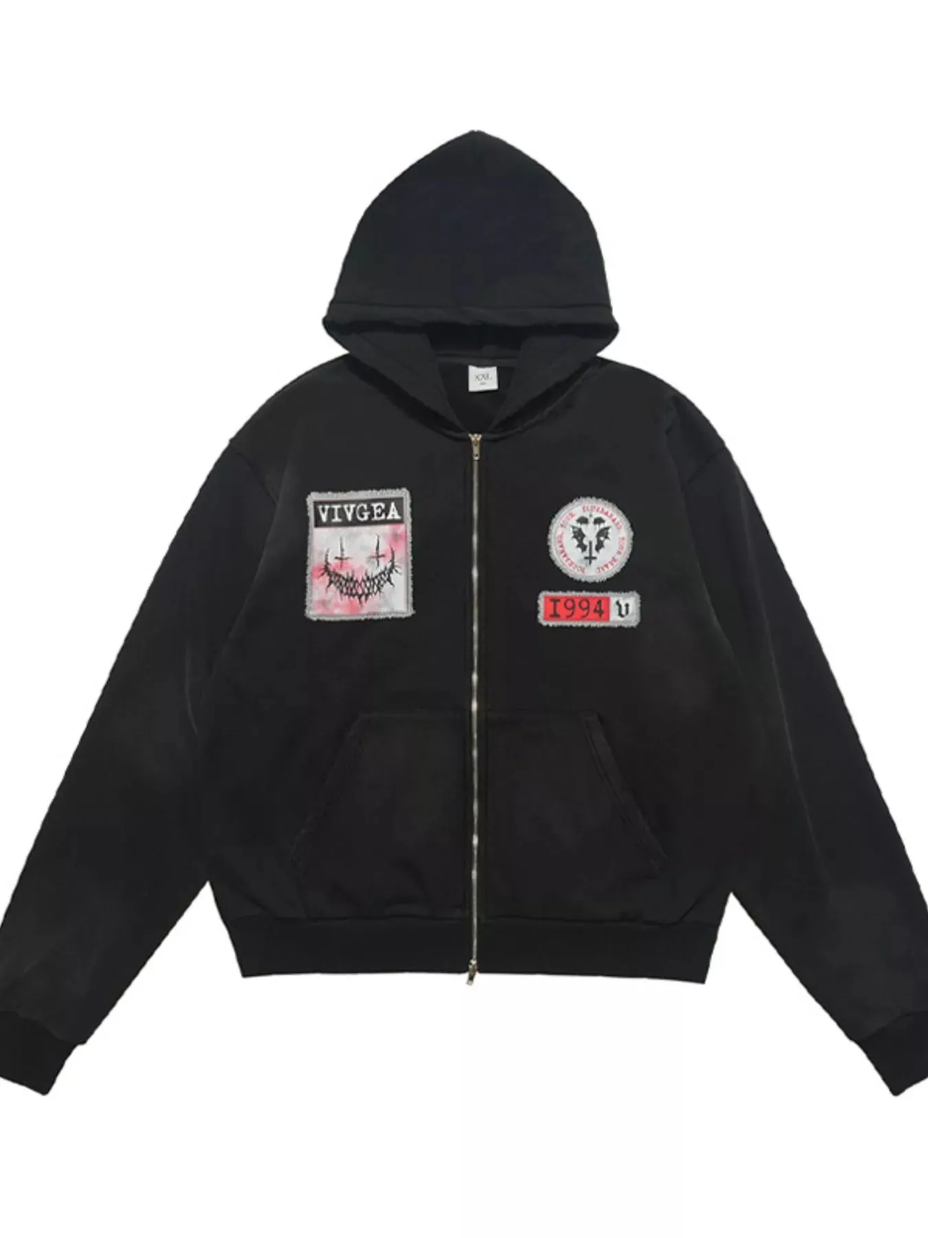 Men's Zip Up Long Sleeve Hoodie sold by Unique Kulture product image thumbnail 5