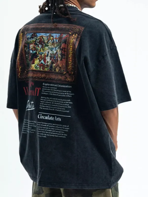 Men's Graphic Back Round Neck Half Sleeve T-Shirt sold by Unique Kulture