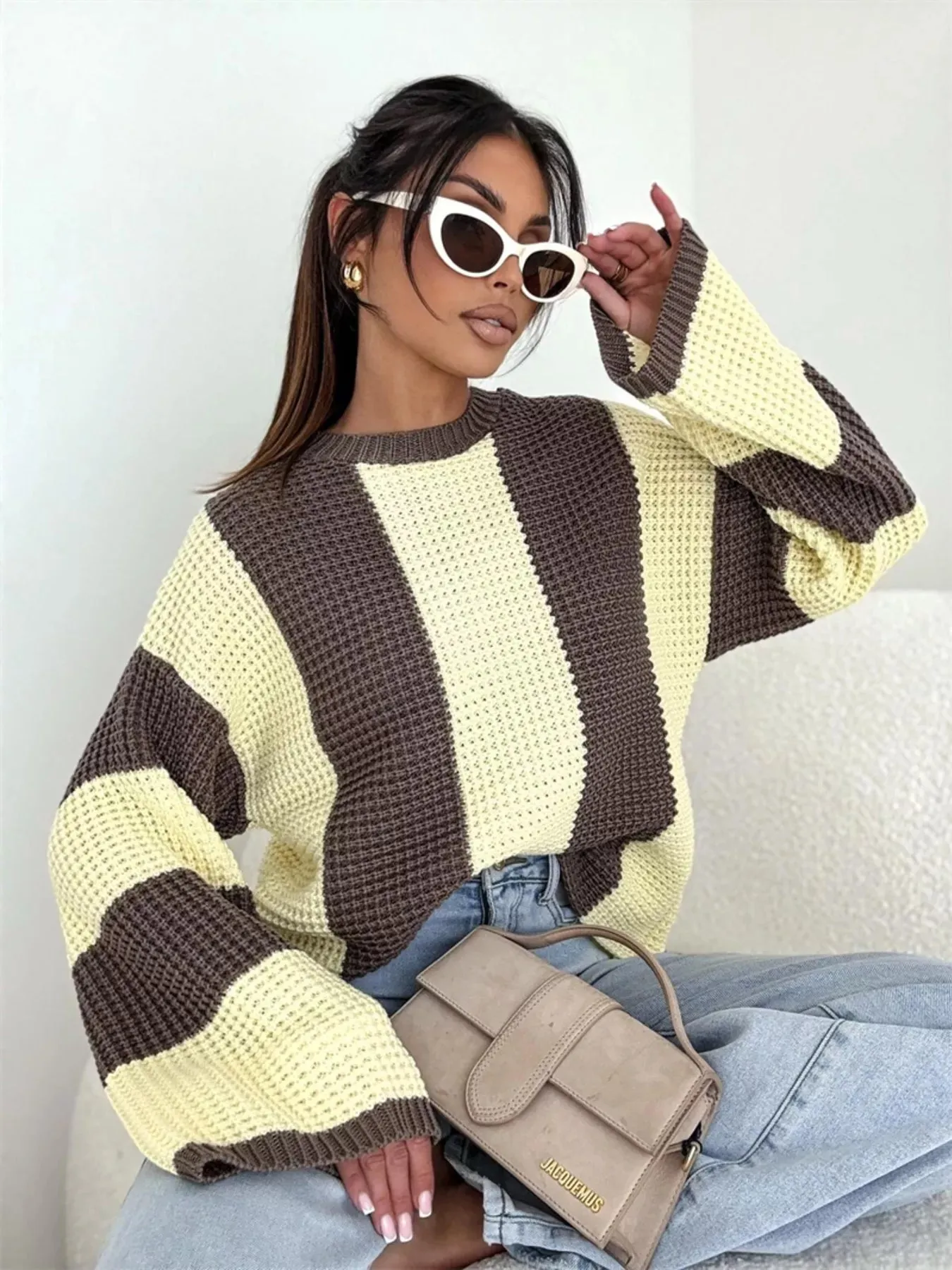 Color Block Long Sleeve Sweater sold by Unique Kulture product image thumbnail 2