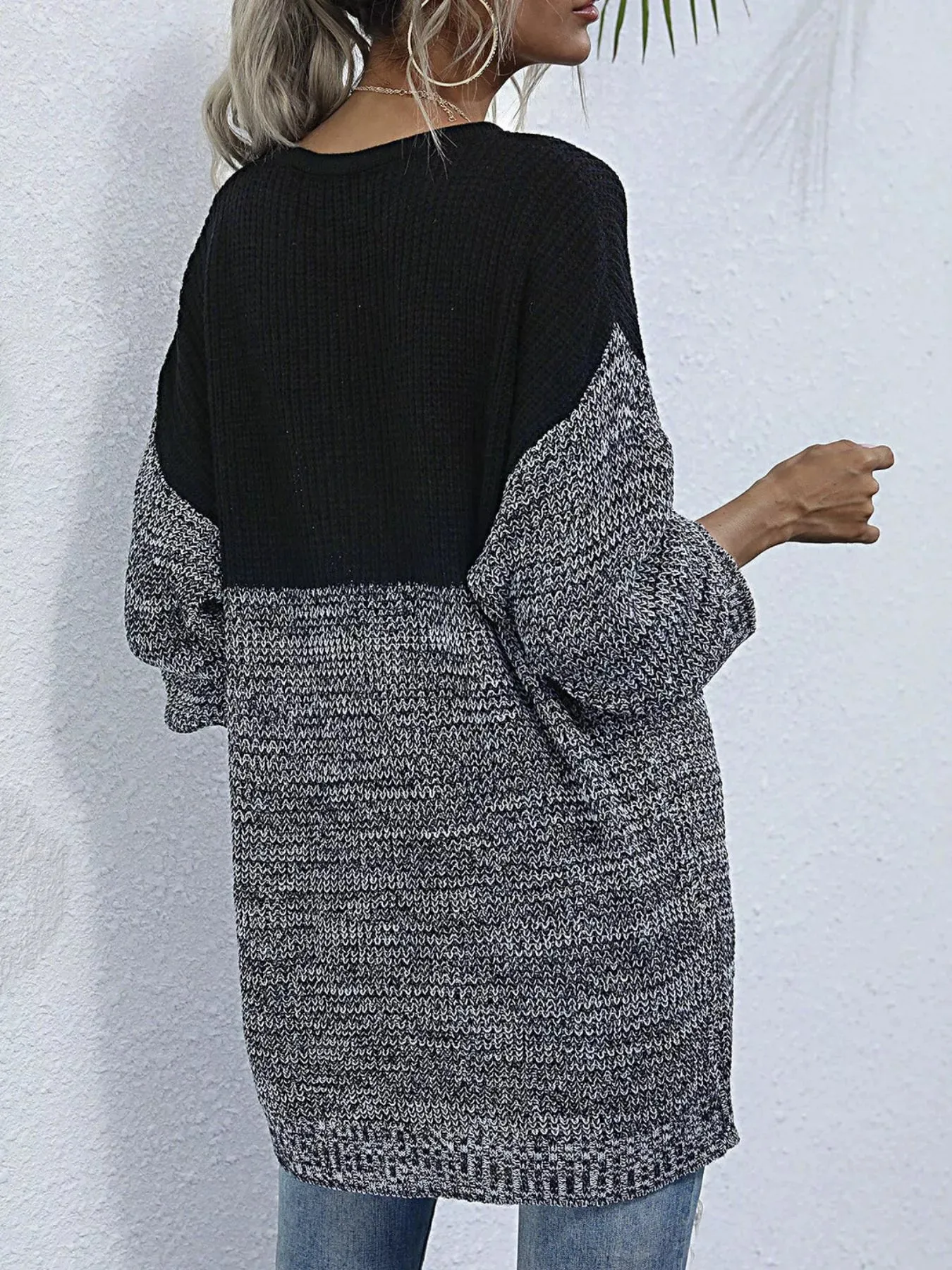 Color Block Long Sleeve Oversized Sweater sold by Unique Kulture product image thumbnail 5