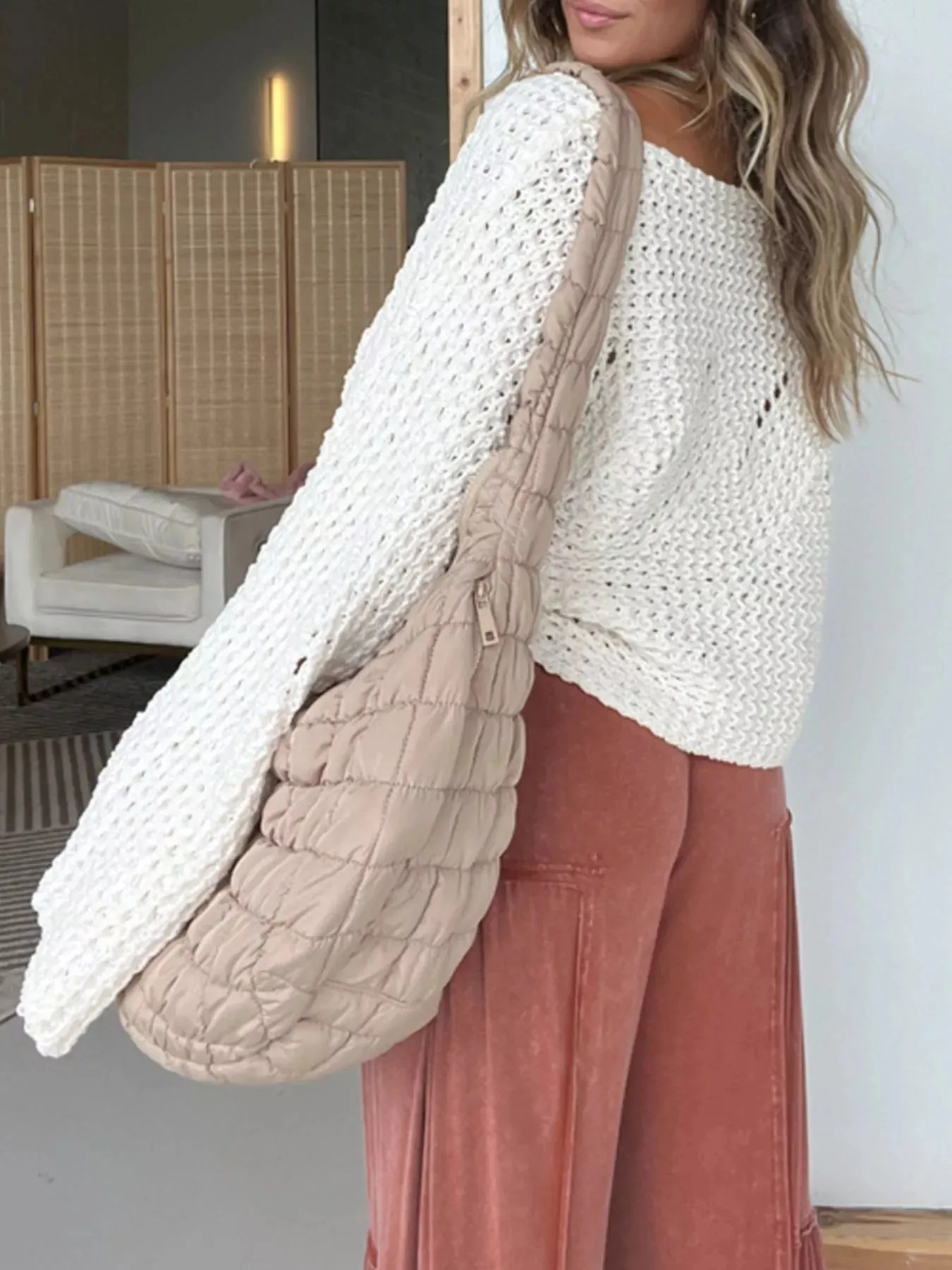 Openwork Batwing Sleeve Sweater sold by Unique Kulture product image thumbnail 2