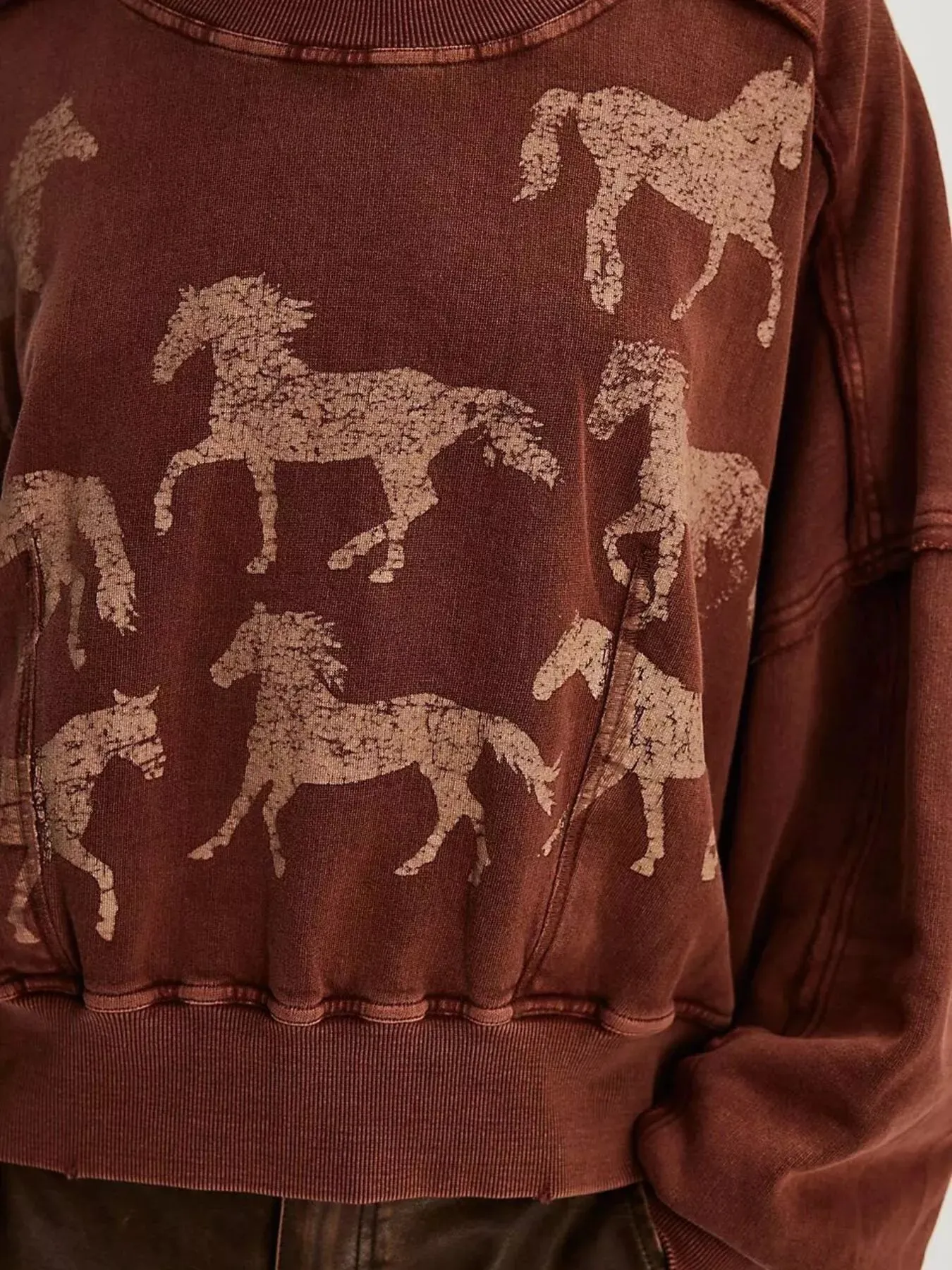 Printed Round Neck Dropped Shoulder Sweatshirt sold by Unique Kulture product image thumbnail 5