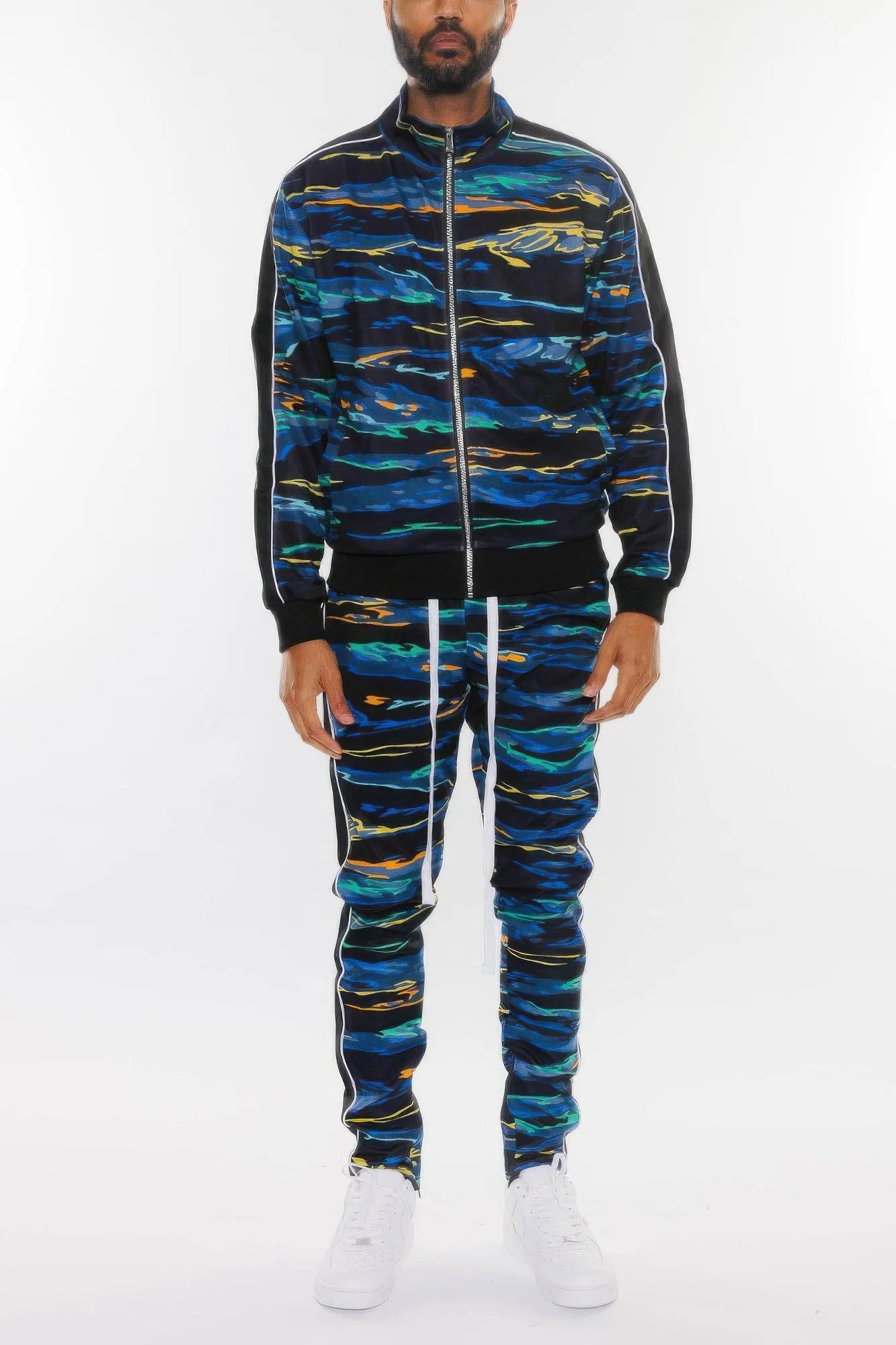 Mens Print Full Zip Track Suit Set sold by Unique Kulture product image thumbnail 5