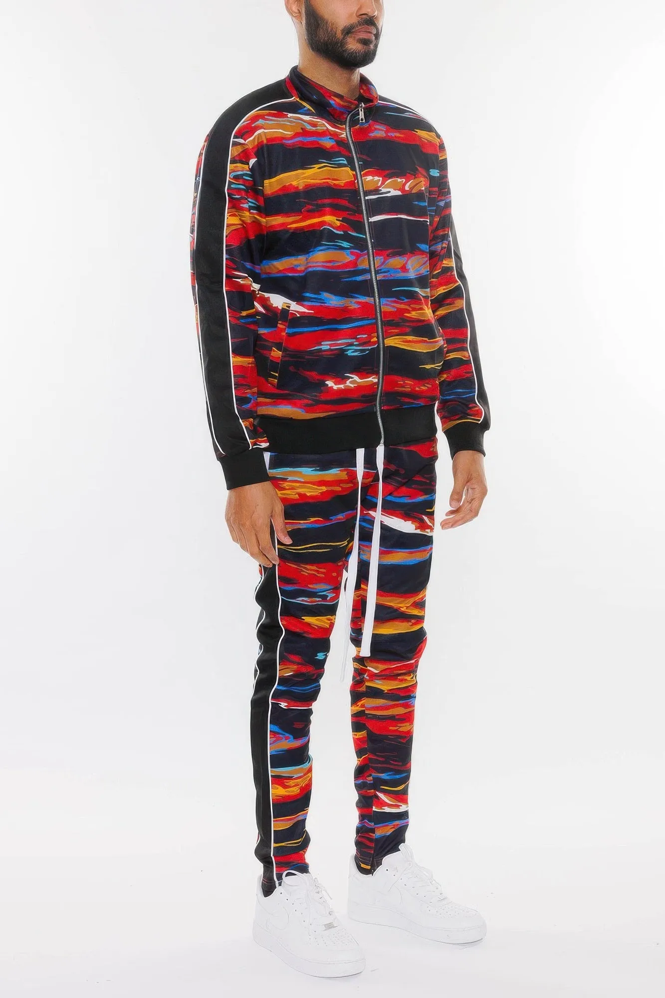 Mens Print Full Zip Track Suit Set sold by Unique Kulture product image thumbnail 2