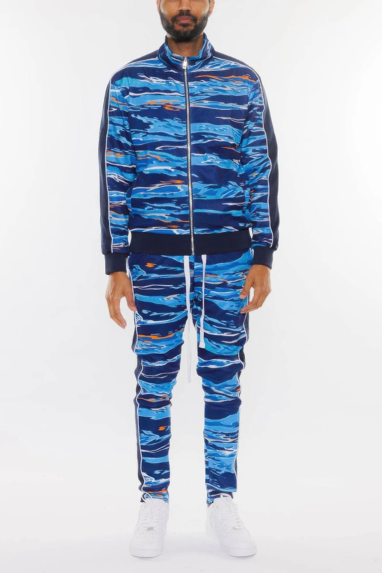 Mens Print Full Zip Track Suit Set sold by Unique Kulture product image thumbnail 4